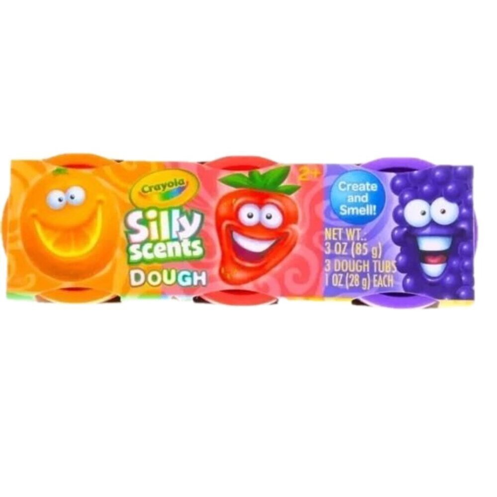 NEW Crayola Silly Scents Dough 2+ Orange/Red/Purple